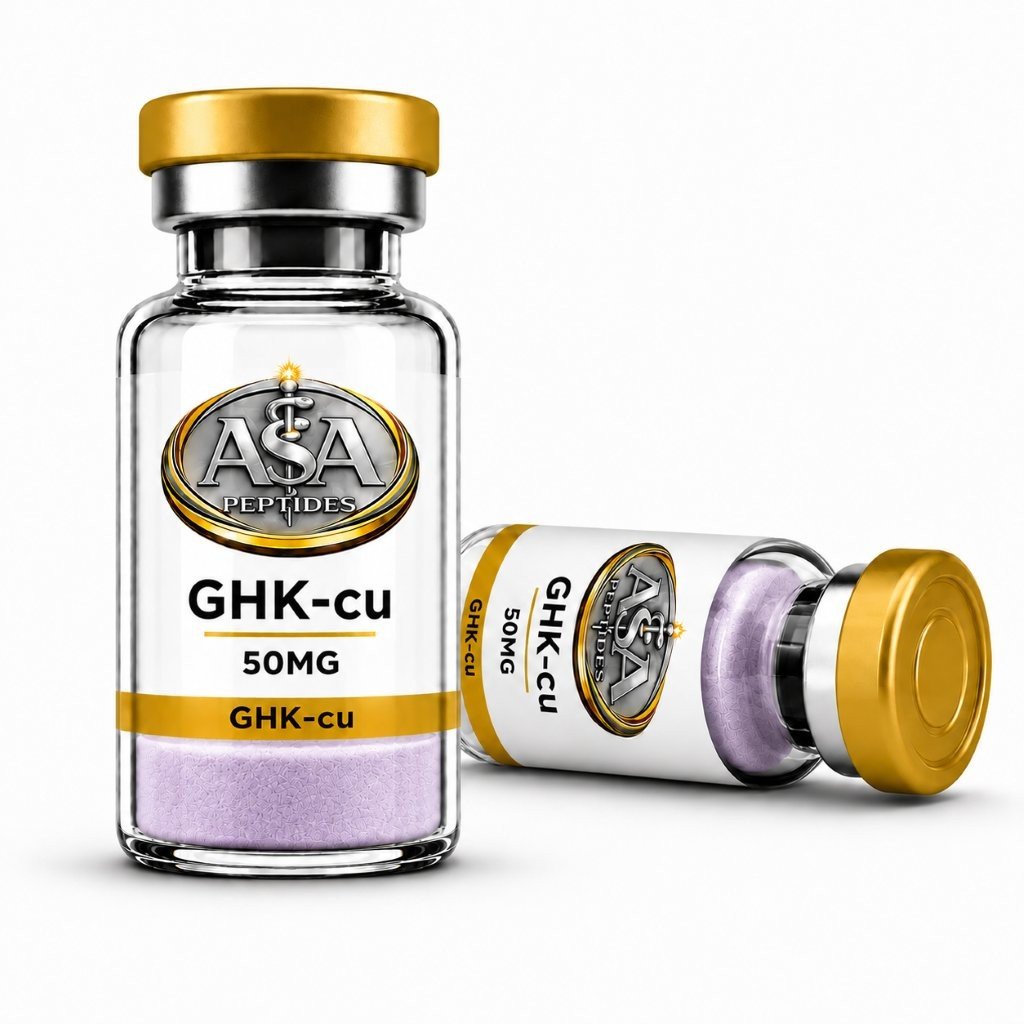 CJC-1295 5mg peptide vial by ASA Peptides with gold cap and premium laboratory label
